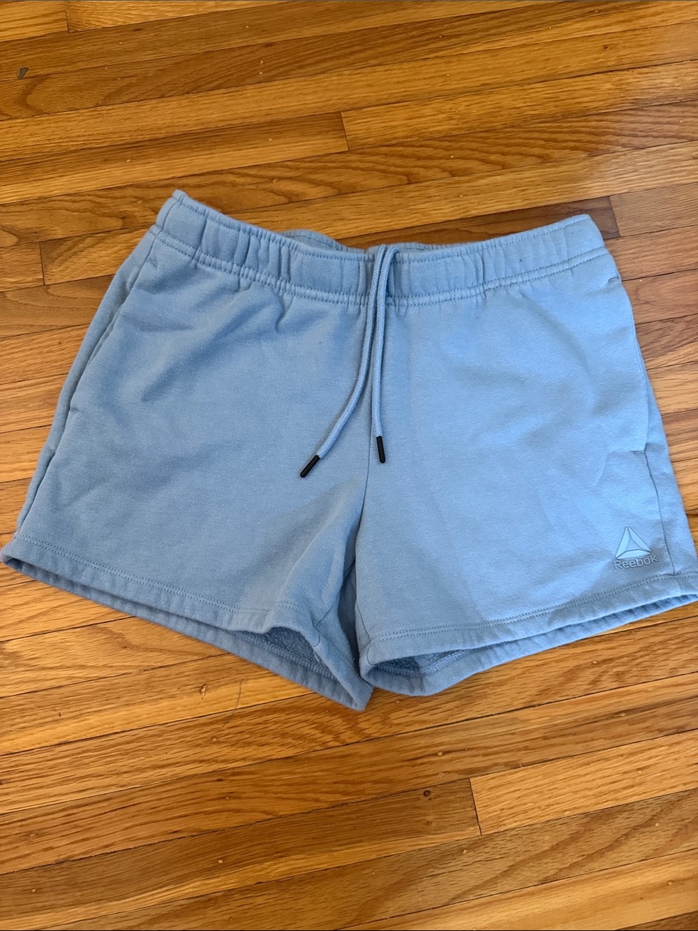 Reebok Women’s Pale Blue Drawstring Athletic Shorts